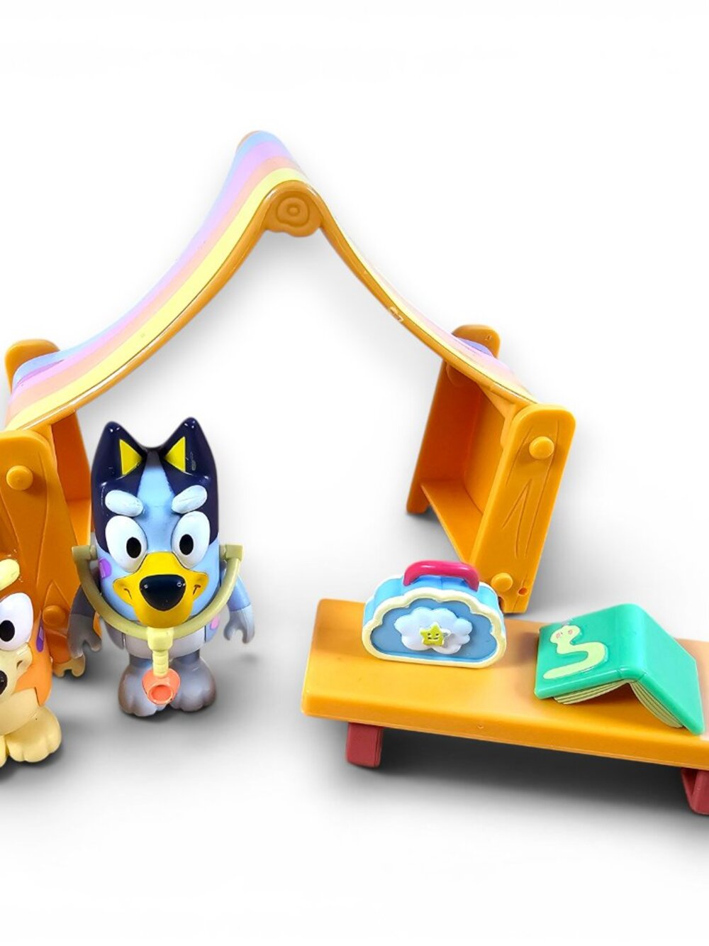 Moose Toys Bluey Playing Doctor Lot Bingo Figures Playroom Tent Book Bench